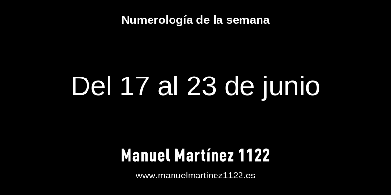Numerologia junio 2019 - Blog de Manuel Martínez