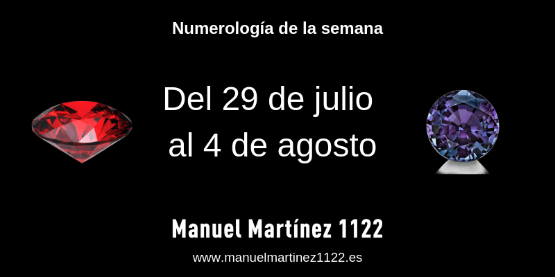 numerología. tu numero de la semana. Manuel Martínez