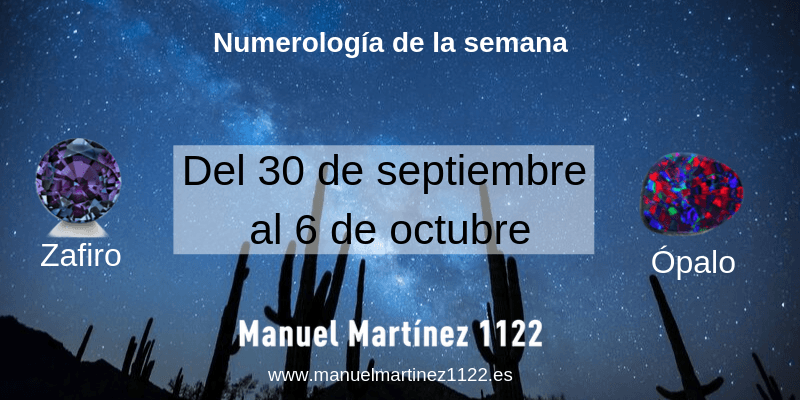 Numerología del 30 de septiembre al 6 de octubre