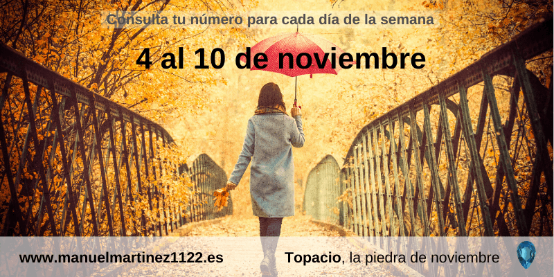 Tu número del 4 al 10 de noviembre - Manuel Martínez