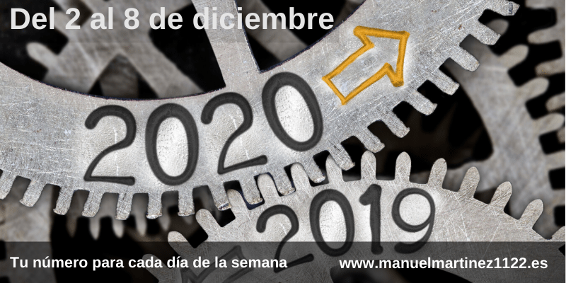 Numerología del 2 al 8 de diciembre de 2019 - Manuel Martínez
